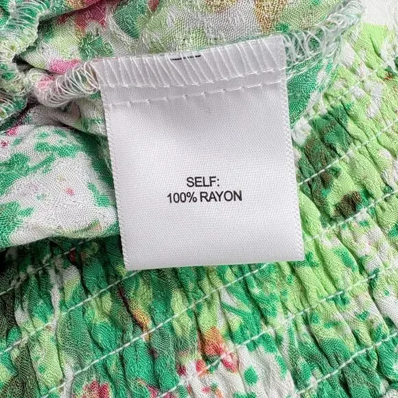 Rose + Olive NWT Floral Ruffle Strap Tank Top Size Small Boho Coastal Romantic - Picture 11 of 11